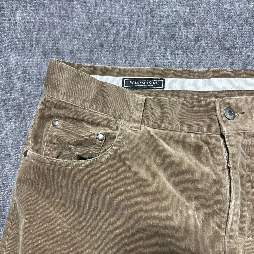 Williams & Kent Corduroy Pants‎ Mens 38 Beige Chino Straight Khaki Retro Casual
